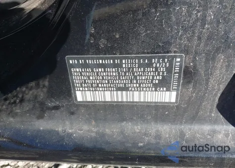 2024 Volkswagen Jetta 1.5T S z USA, uszkodzony, nr VIN 3VW5M7BU1RM002995